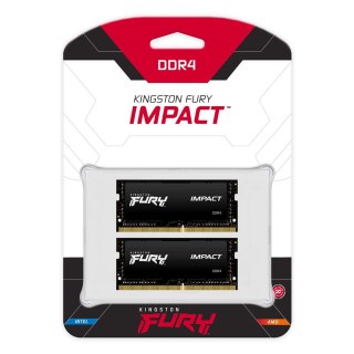 Kingston Kingston 64GB 3200MHz DDR4 CL20 SODIMM (Kit of 2) FURY Impact KF432S20IBK2/64