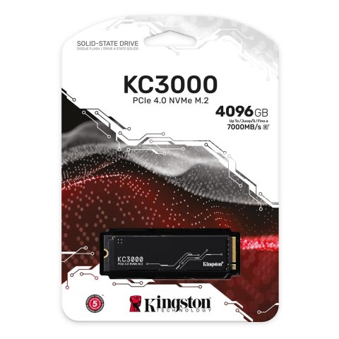 Kingston Dysk SSD Kingston KC3000 (4TB; M.2 2280; PCIe 4.0 x4 NVMe; SKC3000D/4096G)