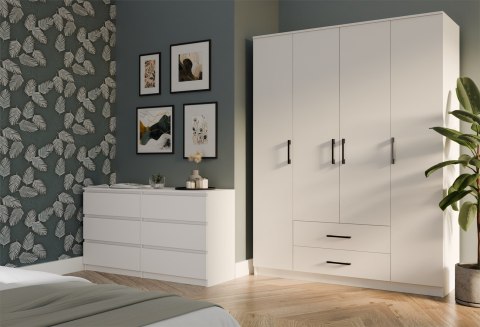 TOP E SHOP SZAFA ROMANA 160X205 BIAŁA BEZ LUSTRA