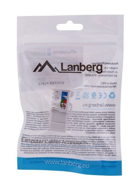 Lanberg Moduł keystone do puszki montażowej Lanberg KSU6-1090 (kat. 6)