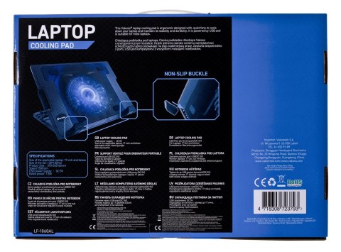 VAKOSS Podstawka chłodząca pod notebook VAKOSS LF-1860AL (17.x cala; 1 wentylator; HUB)