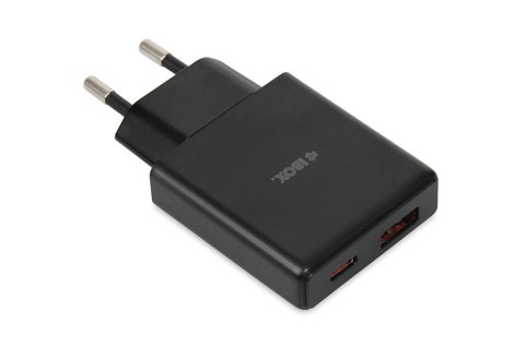 IBOX IBOX ŁADOWARKA UNIWERSALNA C-43 GAN PD30W SLIM USB A+C BLACK