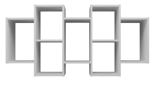 TOP E SHOP REGAŁ WISZĄCY BILBAO 7.0 ŚCIENNY PÓŁKI BIEL MAT