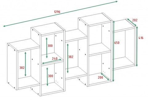 TOP E SHOP REGAŁ WISZĄCY BILBAO 7.0 ŚCIENNY PÓŁKI DĄB ARTISAN