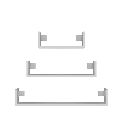 TOP E SHOP Zestaw 3x półka wisząca MOBI 3P 80x20xH14 biel