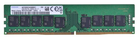 Samsung SemiConductor Samsung UDIMM ECC 32GB DDR4 2Rx8 3200MHz PC4-25600 M391A4G43BB1-CWE