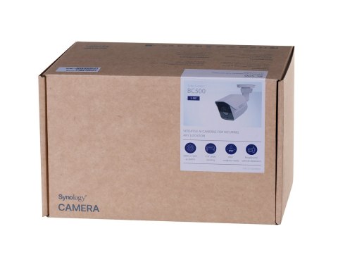 Synology Synology Camera BC500, Bullet , 5 MP, 2.8 mm, H.264/H.265, MicroSD (up to 128 GB), White, IP67