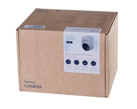 Synology Synology Camera TC500, Turret, 5 MP, 2.8 mm, H.264/H.265, MicroSD (up to 128 GB), White, IP67