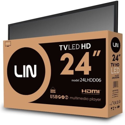 LIN Telewizor Lin 24LHDD06 LED 24'' HD Ready DVB-T2 Czarny