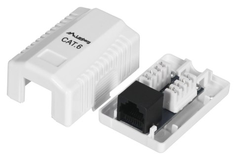 Lanberg Gniazdo natynkowe Lanberg OU6-0001-W (RJ-45; kat. 6; UTP; kolor biały)