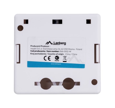 Lanberg Gniazdo natynkowe Lanberg OU6-0002-W (RJ-45; UTP; kolor biały)