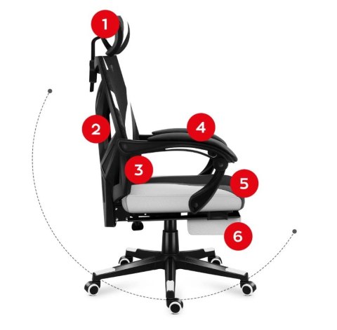 Huzaro Fotel gamingowy Huzaro Combat 5.0 White