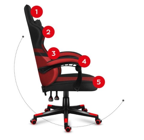 Huzaro Fotel gamingowy Huzaro Force 4.4 Red Mesh