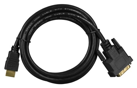 Lanberg Kabel Lanberg CA-HDDV-10CC-0018-BK (HDMI M - DVI-D (18+1) M; 1,8m; kolor czarny)