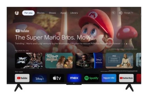 TCL Telewizor TCL 55T7B QLED 55" 4K Ultra HD Google TV Dolby Vision DVB-T2 Czarny