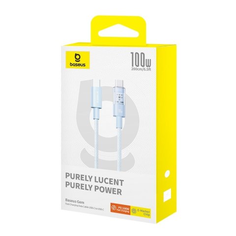Baseus Kabel Baseus Gem Typ C-Typ C 100W 2m (niebieski)