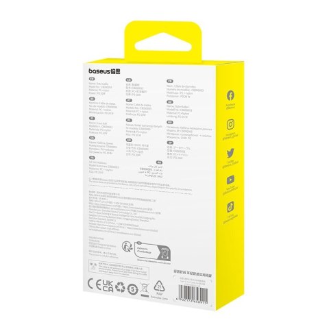 Baseus Kabel Baseus Gem USB C-IP 20W 2m (fioletowy)