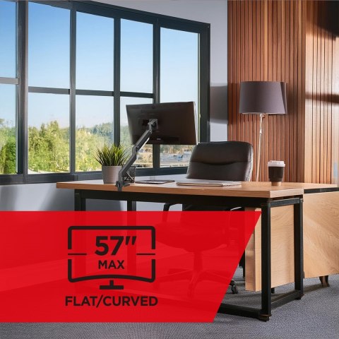 Maclean MACLEAN UCHWYT BIURKOWY DO MONITORA LCD 17-57", 27KG, VESA MAX 200X200 PODWÓJNE RAMIĘ MC-968