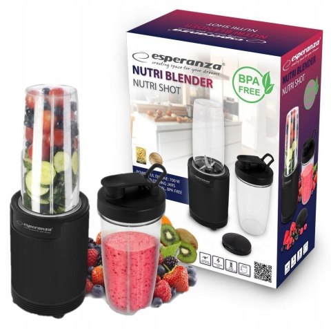 Esperanza Blender smoothie Esperanza NUTRI SHOT EKM029 (700W; kolor czarny)