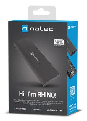 NATEC OBUDOWA SSD ZEWNĘTRZNA NATEC RHINO M.2 NVME LITE USB-C 3.1 GEN 2 ALUMINIUM