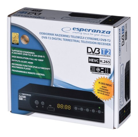 Esperanza ESPERANZA TUNER DVB-T2 H.265/HEVC EV106P