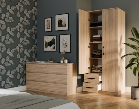 TOP E SHOP SZAFA ROMANA 80X205 SONOMA Z LUSTREM