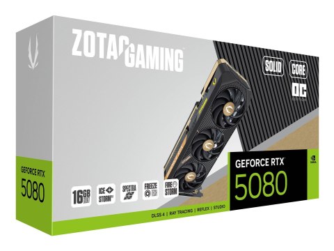 ZOTAC Karta graficzna ZOTAC GAMING GeForce RTX 5080 SOLID Core OC 16GB