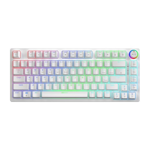 SAVIO SAVIO KLAWIATURA MECHANICZNA BEZPRZEWODOWA PHENIX WHITE GATERON RED PRO ABS