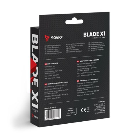 SAVIO SAVIO WENTYLATOR 120MM 4-PIN PWM BLADE