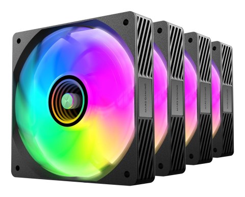 TACENS TACENS MARS MF-SI4KIT FANS 120 ARGB x4 BK- wentylatory+hub+pilot (TACMARS-MFSI4KIT)