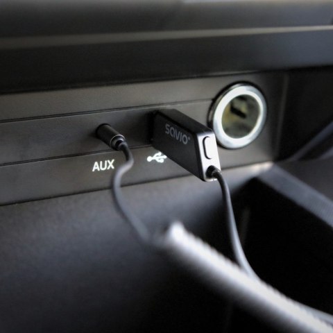 SAVIO SAVIO TRANSMITER AUX, USB, BLUETOOTH 5.3, FUNKCJA ZESTAWU GŁOŚNOMÓWIĄCEGO, TR-16
