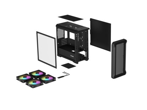 GENESIS Obudowa NATEC Genesis Irid 503 ARGB NPC-1559 (Micro ATX. Mini ITX; kolor czarny)