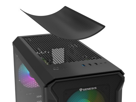 GENESIS Obudowa NATEC Genesis Irid 503 ARGB NPC-1559 (Micro ATX. Mini ITX; kolor czarny)