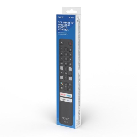 SAVIO SAVIO PILOT UNIWERSALNY DO TV /ZAMIENNIK DO TV TCL - SMART TV RC-15