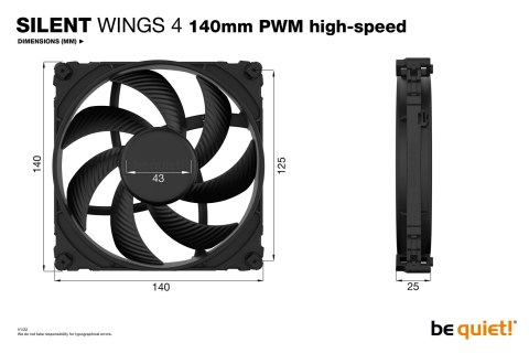 BE QUIET! WENTYLATOR BE QUIET! SILENT WINGS 4 140mm PWM HS