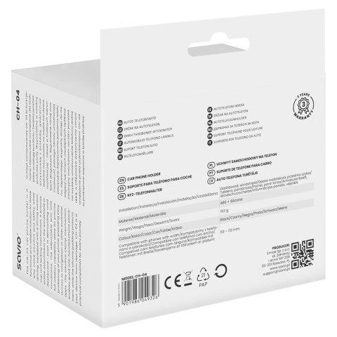 SAVIO SAVIO SAMOCHODOWY UCHWYT NA TELEFON, NA SZYBĘ CH-04