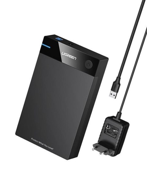 UGREEN Ugreen Obudowa na dysk SATA 3,5'' HDD; USB 3.0 (czarny)