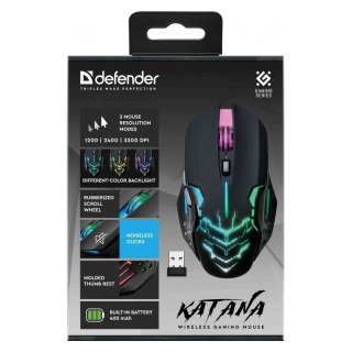 Defender DEFENDER MYSZ GAMINGOWA KATANA GM-511 RF 3200DPI 7P CZARNA 52511