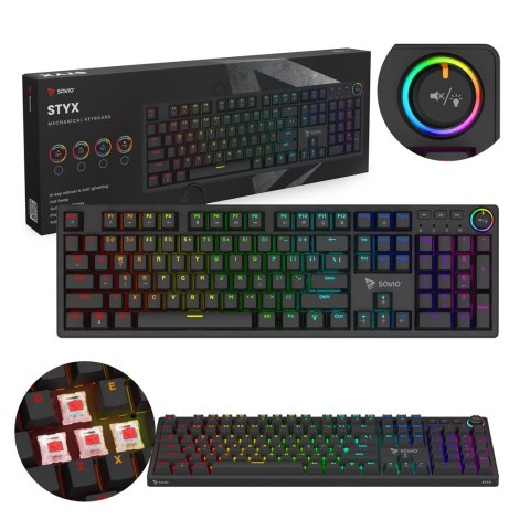 SAVIO SAVIO KLAWIATURA MECHANICZNA STYX OUTEMU RED HOT SWAP RGB