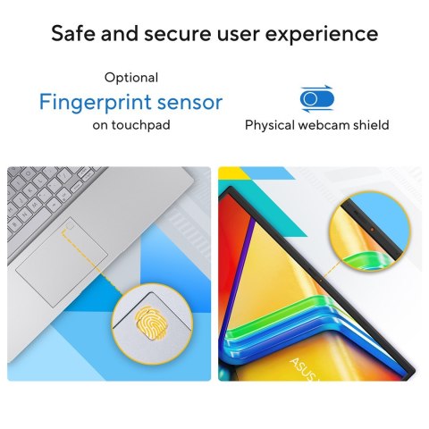 ASUS ASUS Vivobook 15 X1504VA-BQ2947 Core 5 120U 15.6"FHD IPS-level Panel 60Hz 250nits AG 16GB DDR4 SSD512 Intel Graphics WLAN+BT Cam