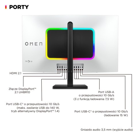 Hewlett-Packard MONITOR HP OLED, UHD 31,5" OMEN Transcend 32 (9R181E9) 240Hz