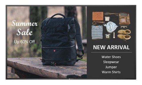 AG Neovo AG NEOVO MONITOR 65 QM-6502 4K 4000:1 24/7 ,RS232, RJ45, Anti-Burn-In, USB-play