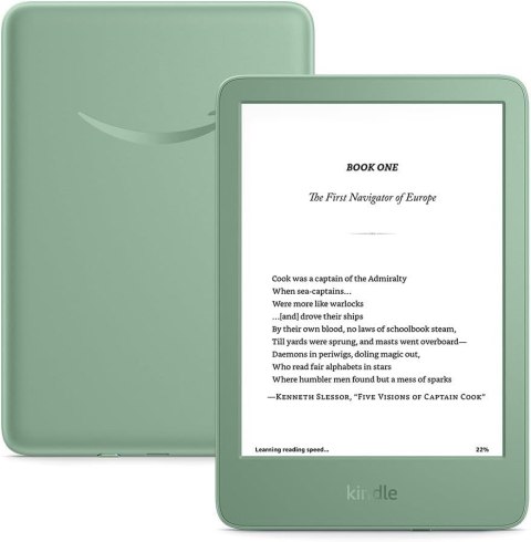 KINDLE Ebook New Kindle (11th Generation) - 2024 release 6" glare-free 16GB Wi-Fi (Ad-supported) Matcha (WYPRZEDAŻ)