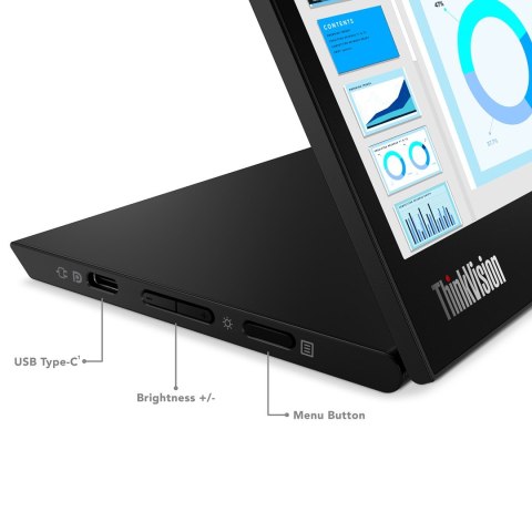 Lenovo Lenovo ThinkVision M14d 14" QHD IPS 60Hz 300nits AG 2xUSB-C Raven Black (WYPRZEDAŻ)
