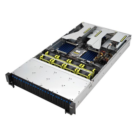 ASUS Platforma Asus Rack (2U) RS520A-E12-RS24U AMD Epyc 9004 (24x NVMe, 2xM.2, 2x10Gbe, IPMI, 1+1 1600W)