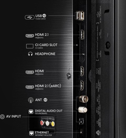 HISENSE Telewizor Hisense 43A6Q LED 43'' 4K Ultra HD VIDAA Dolby Vision DVB-T2 Czarny