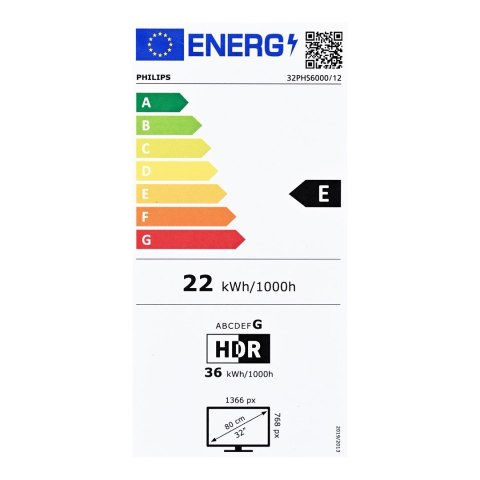 Philips Telewizor Philips 32PHS6000/12 LED 32'' HD Ready Titan OS Dolby Audio DVB-T2 Czarny