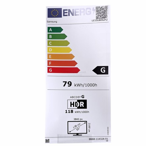 Samsung Telewizor Samsung UE55U8092F LED 55'' 4K Ultra HD Tizen Q-Symphony DVB-T2 Czarny