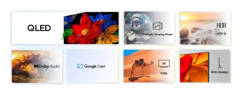 TCL Telewizor TCL 40S59K QLED 40'' Full HD Android TV Dolby Digital Plus DVB-T2 Metaliczny