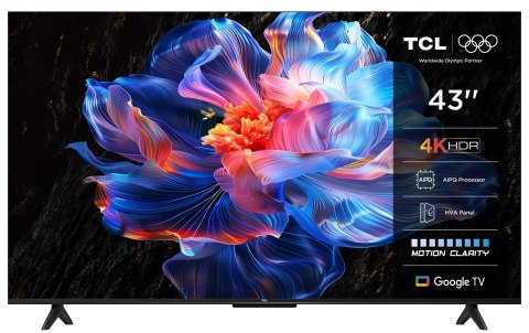 TCL Telewizor TCL 43P69K LED 43'' 4K Ultra HD Google TV Dolby AC4 DVB-T2 Czarny